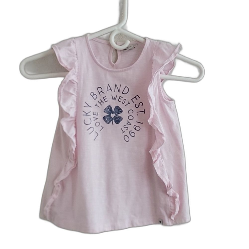Girls 4 LUCKY BRAND Sleeveless Ruffles Shirt